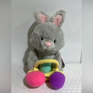 GUND Amazon Exclusive Easter Bunny with Basket and Easter Eggs, Gray, 10". NEW